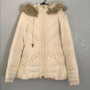 Betsey Johnson off-white puff jacket